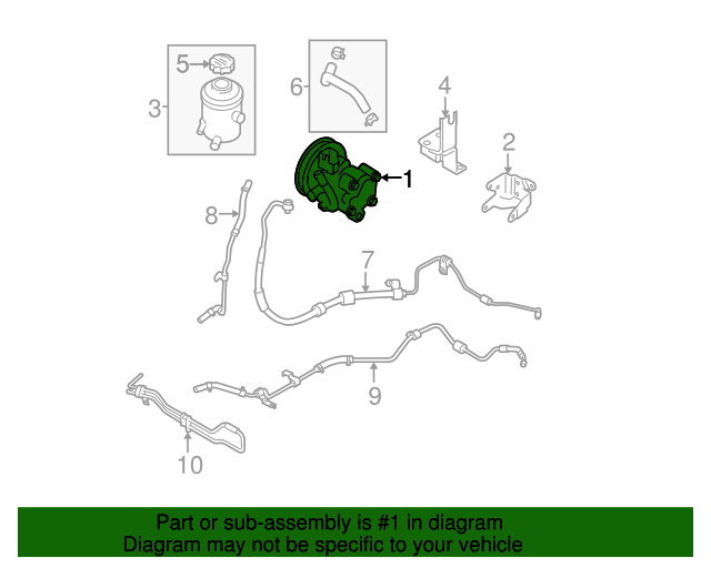 20062010 Hyundai Accent Power Steering Pump 571001E000 OEM Parts Online