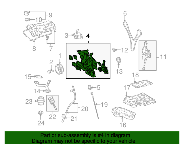 1131031020 20072018 Lexus RX350 ES350 RX450h Lower Front Engine