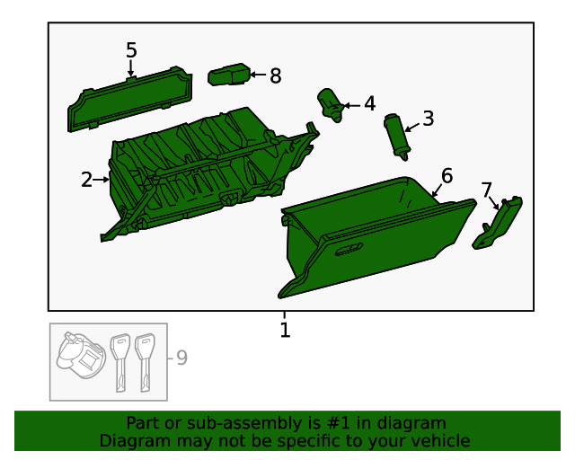 55550-48101-E0 - Glove Box Assembly 2018-2020 Lexus | AutoNation Parts