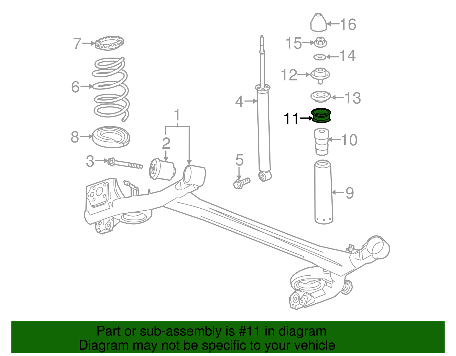 Rear Shock Absorber Washer - GM (96682601)