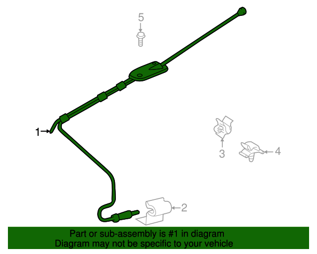 19962000 Toyota RAV4 Radio Antenna Mast 8630042040 OEM Parts Online