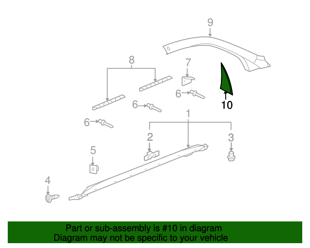 20052009 GM Side Molding 15827945