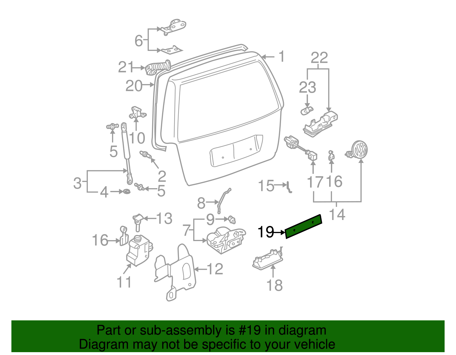 License Plate Bracket Insulator - Volkswagen (8H0853419A)