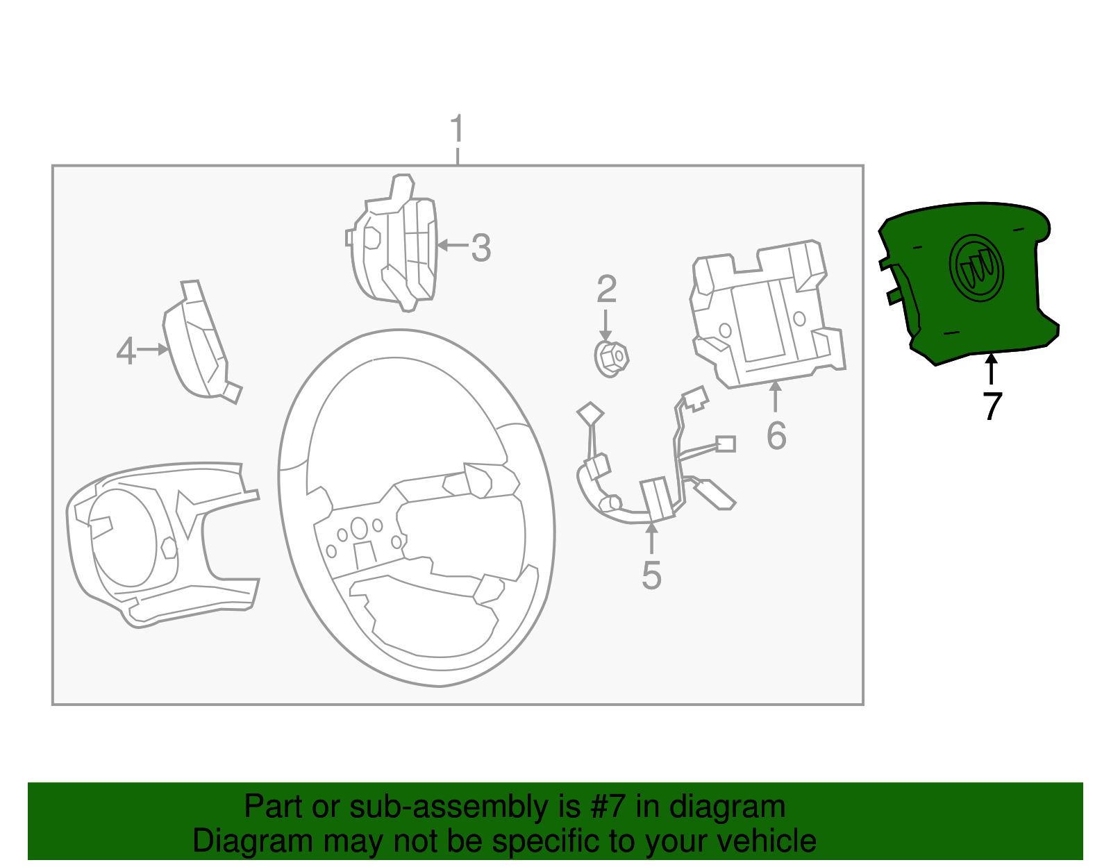 Driver Air Bag - Buick (25784766)