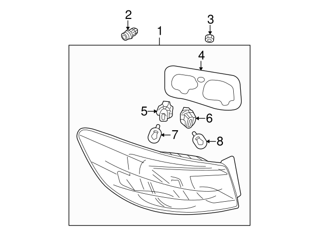 thumbnail image 2 of OEM Mazda Rear License Plate Lamp Lens Cover – 2010-2013 Mazda 3 & 2 – BBM4-51-274B 2 of 5