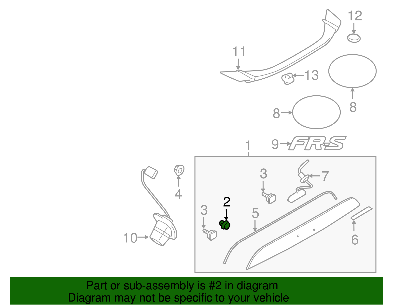 Lamp Lens Clip - Scion (SU003-04272)