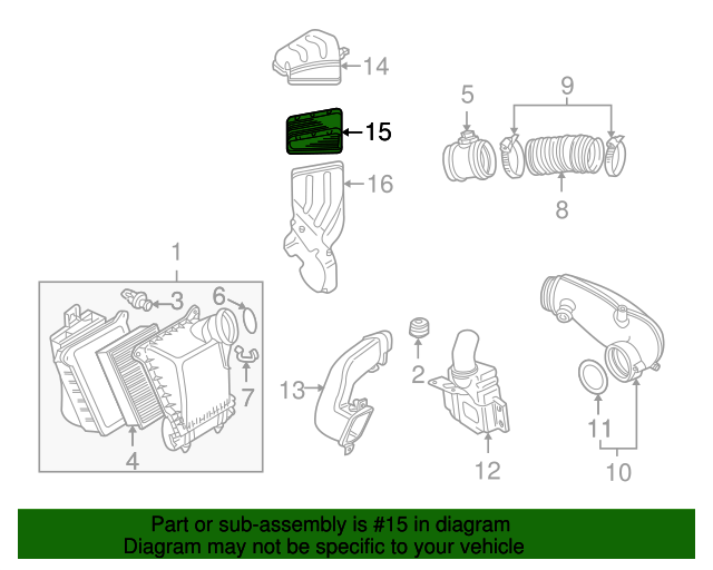 8E0-129-739-C - Engine Air Intake Hose 2002-2009 Audi | AutoNationParts.com