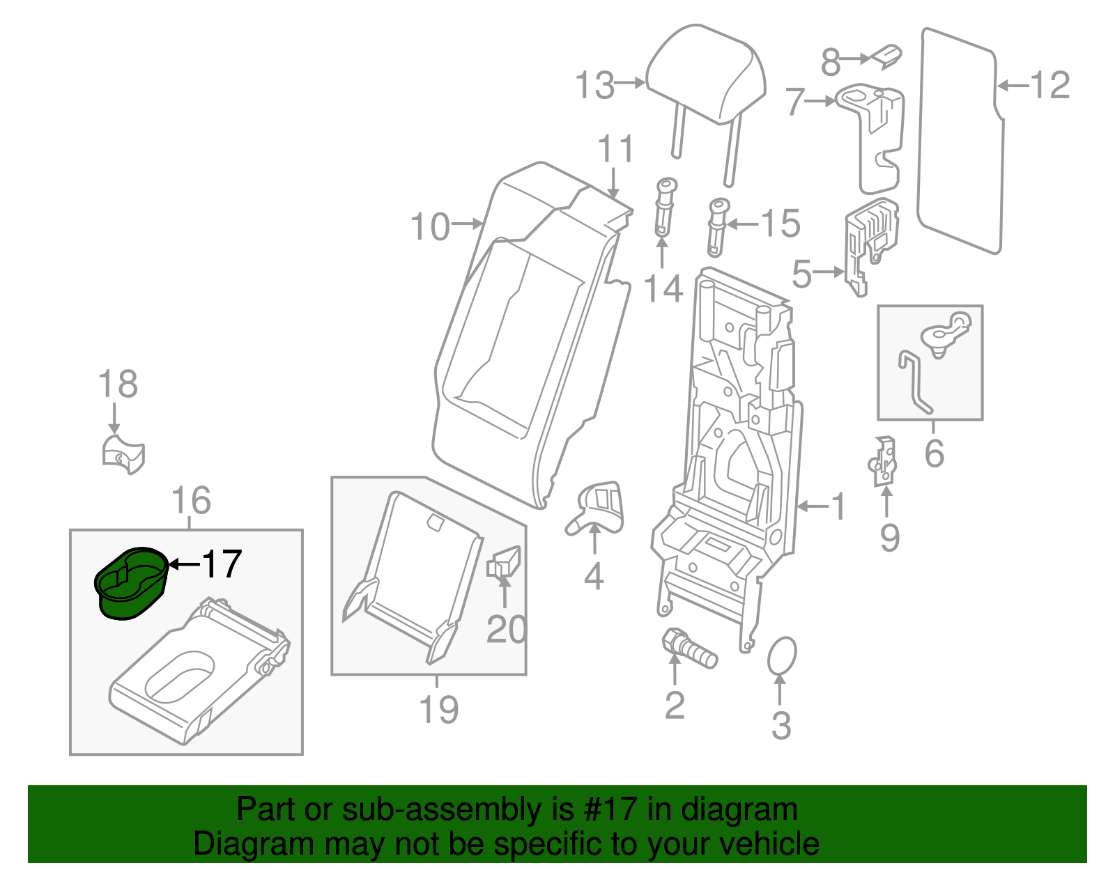 Cup Holder - Volkswagen (7P6-885-995-3G4)