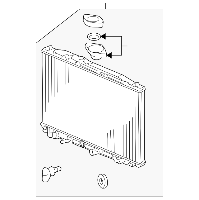 Genuine OEM Acura Radiator Part 19010RJAJ53 Acura Parts For Less