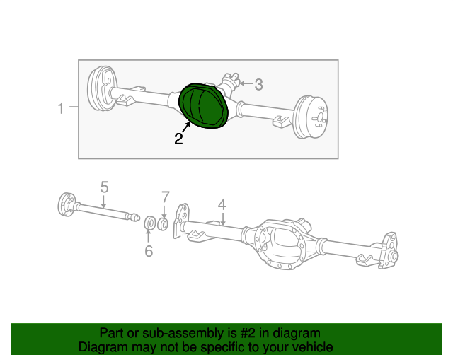 19902010 GM Rear Axle Housing Cover Kit with Plug, Brackets, Gasket