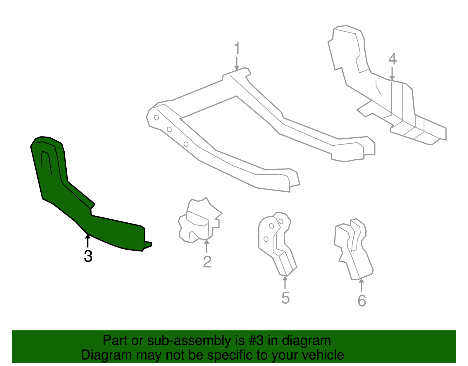 Light Titanium Rear Seat Recliner Outer Finish Cover - GM (96850177)