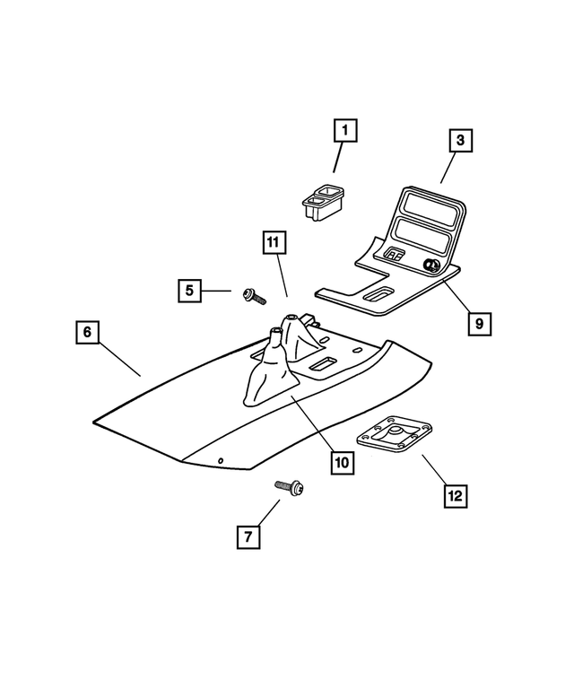 20012002 Dodge Viper Parking Brake Lever Boot PD66WUCAD Mopar eStore