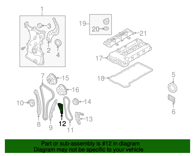 24471-25001 - Engine Timing Chain Guide 2010-2014 Hyundai ...