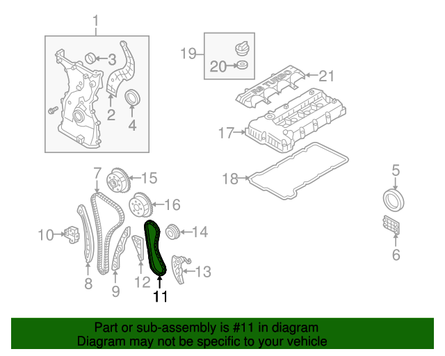 20122014 Hyundai Genesis Coupe Engine Timing Chain 243222C000 OEM Parts Online