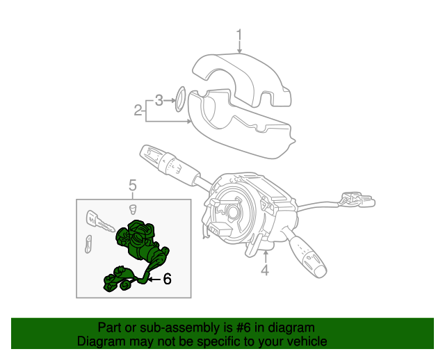 0K2NJ66154 Ignition Switch 20032004 Kia Spectra Kia.Parts Store