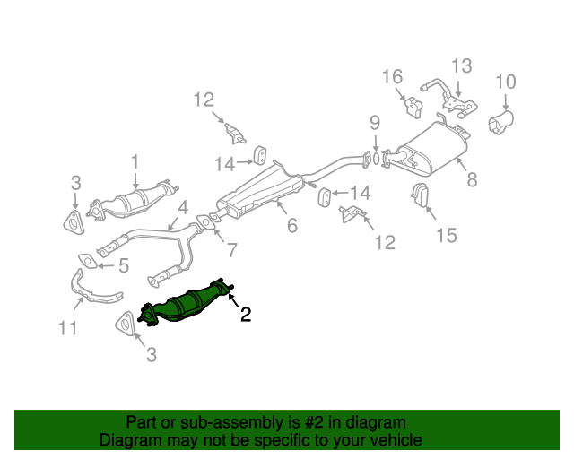 20052007 Infiniti G35 Catalytic Converter 208B3AC325 Infiniti Parts