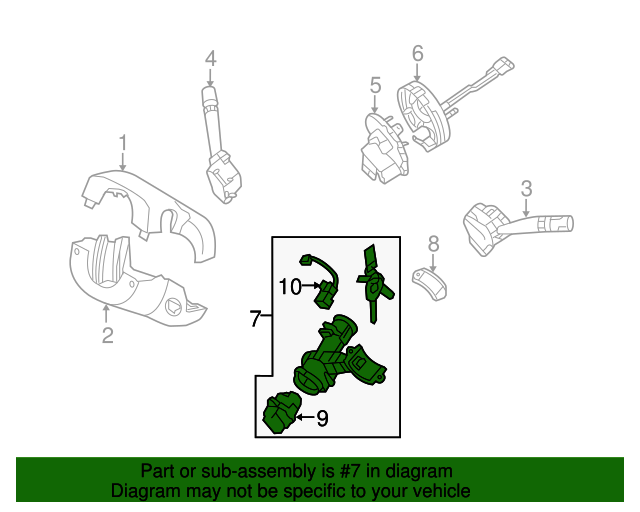 20092010 Kia Optima Steering Lock 819102G030 QuirkParts