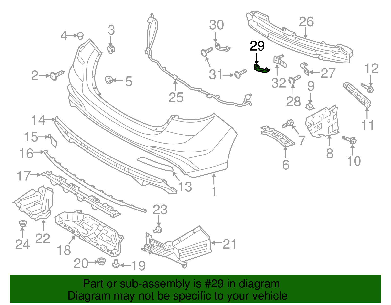 2017-2018 Hyundai Elantra Impact Bar Lower Bracket 86636-F2600 ...