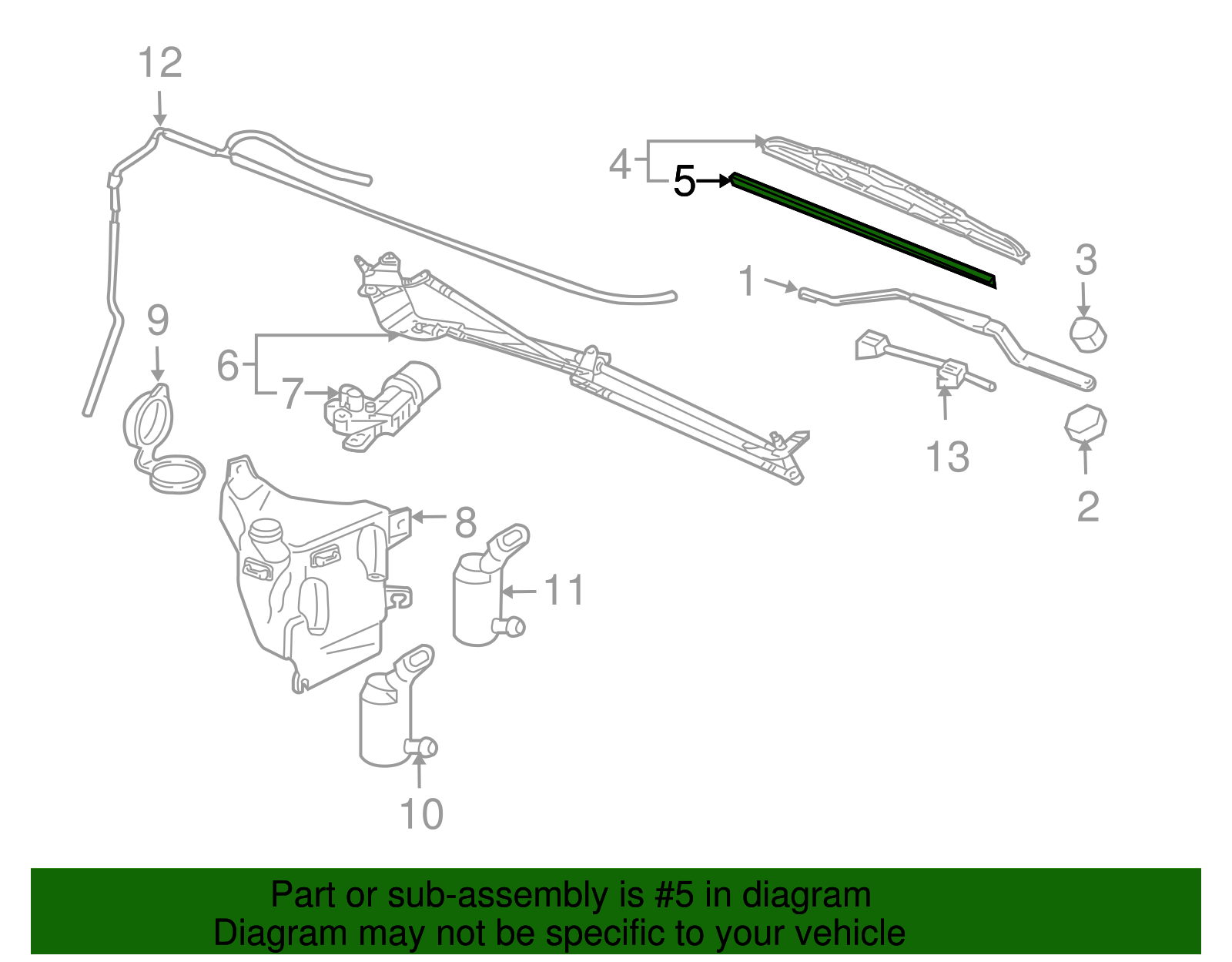 Wiper Blade Insert - GM (12335833)