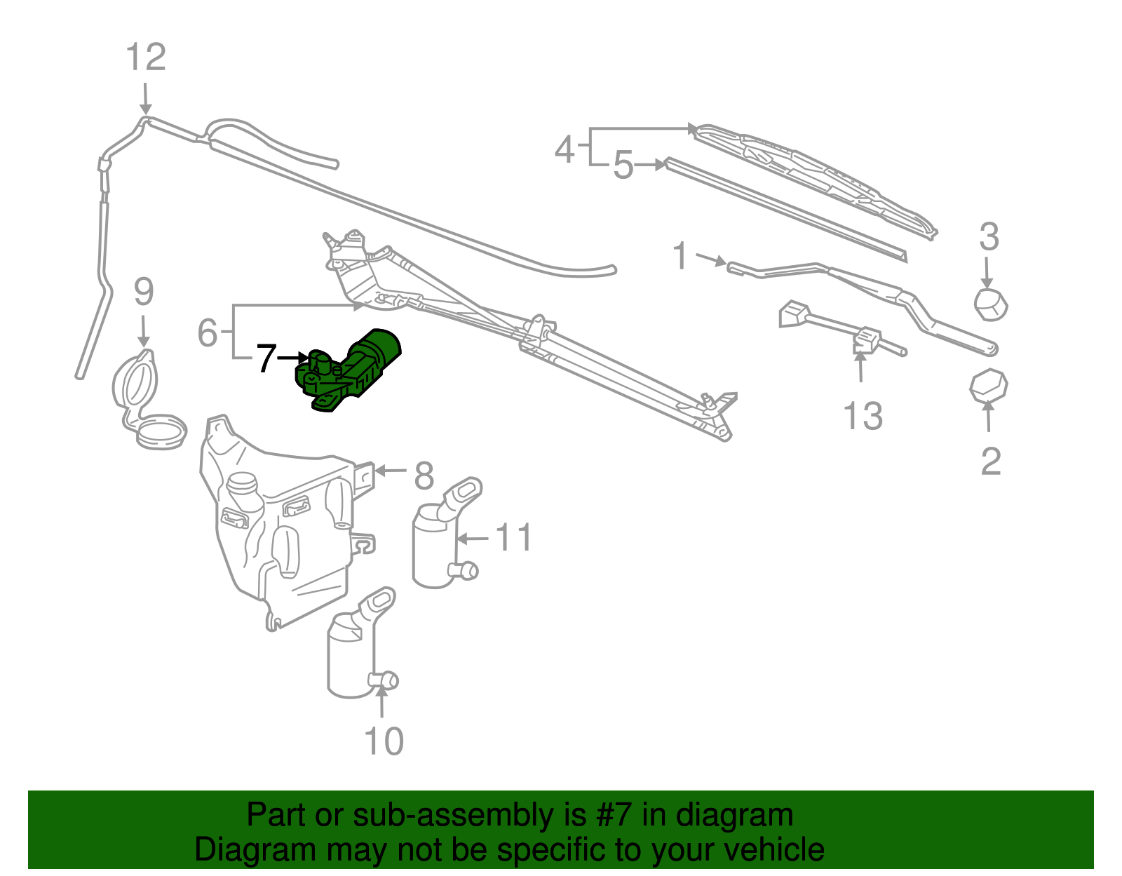 Wiper Motor - GM (12335832)