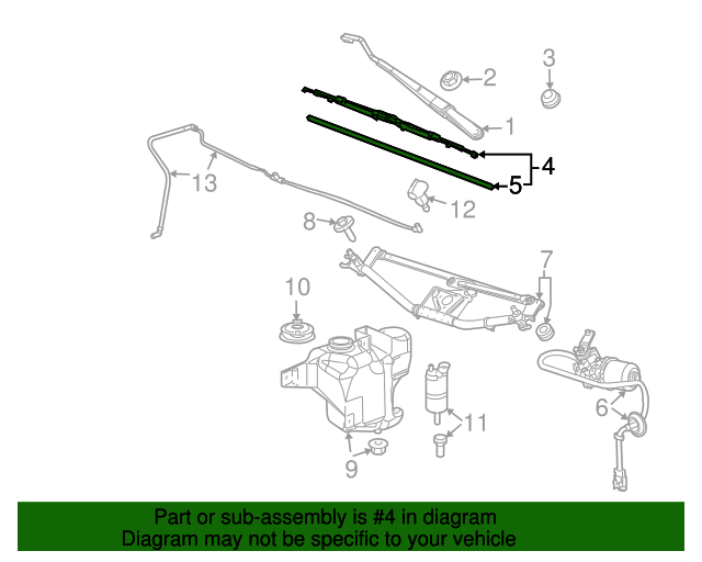 GM OEM-Wiper Blade 88958228