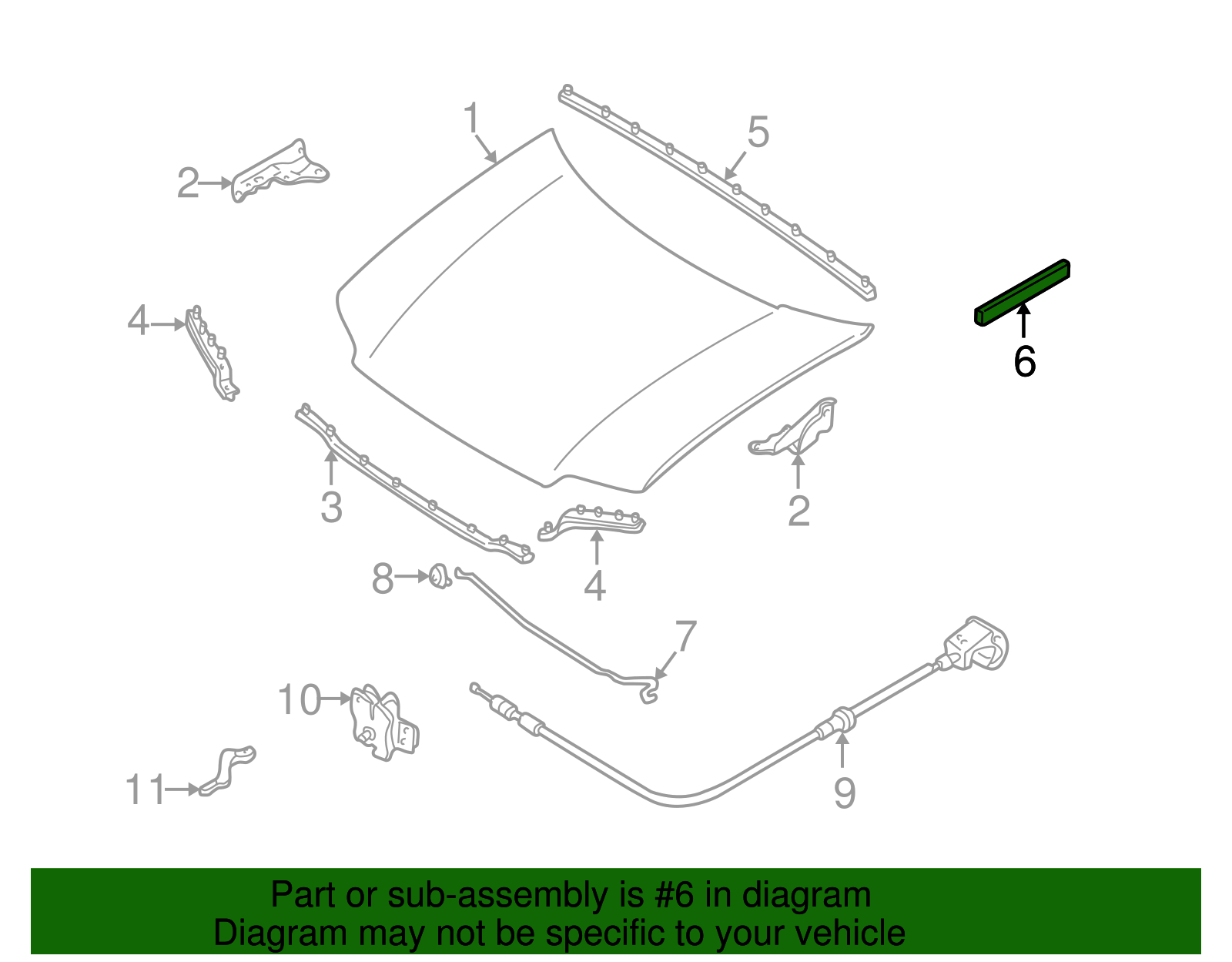 Hinge Cover - Ford (YL8Z-16C764-AA)