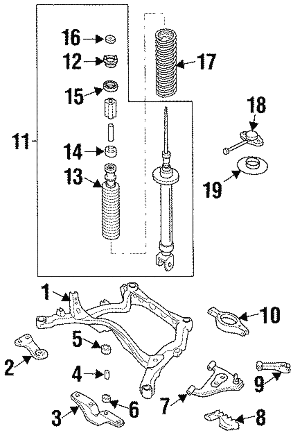 1990-1996 Nissan 300ZX Shock Mount Bracket 55322-30P00