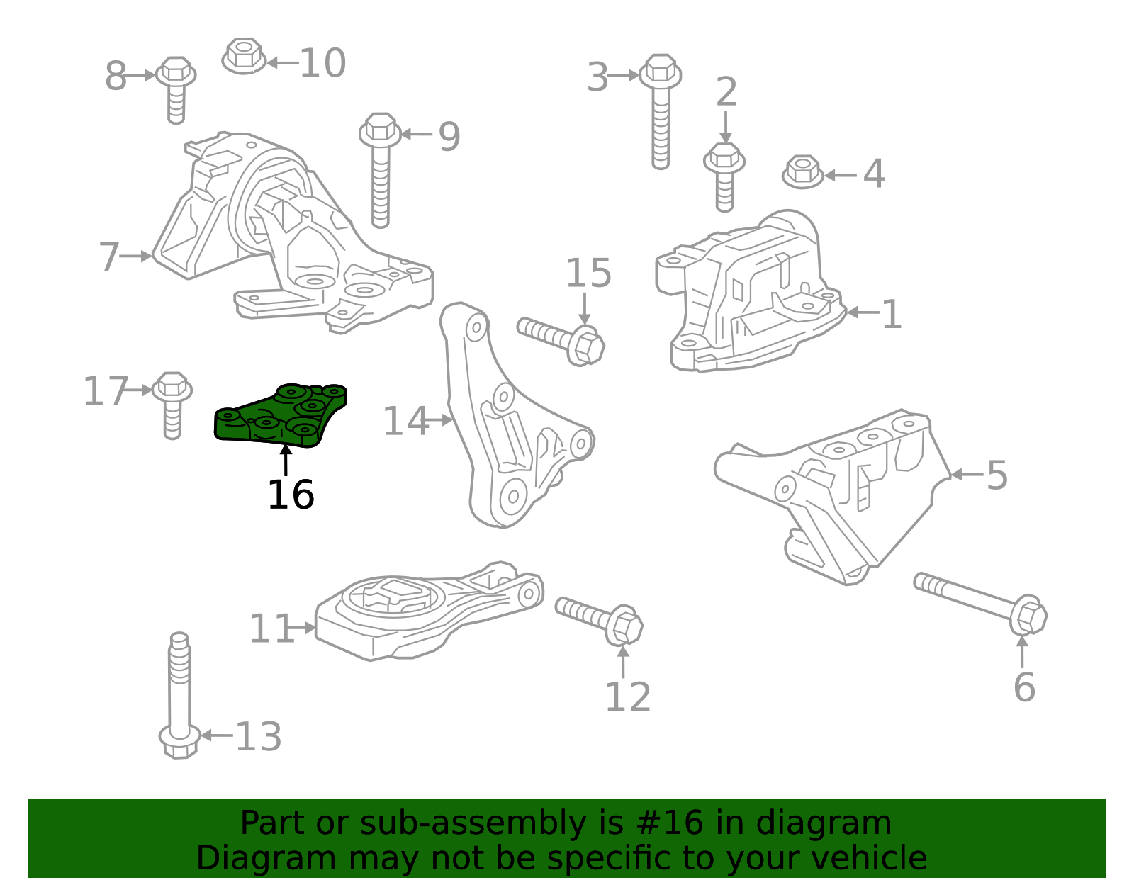 Automatic Transmission Mount Bracket - GM (95265893)