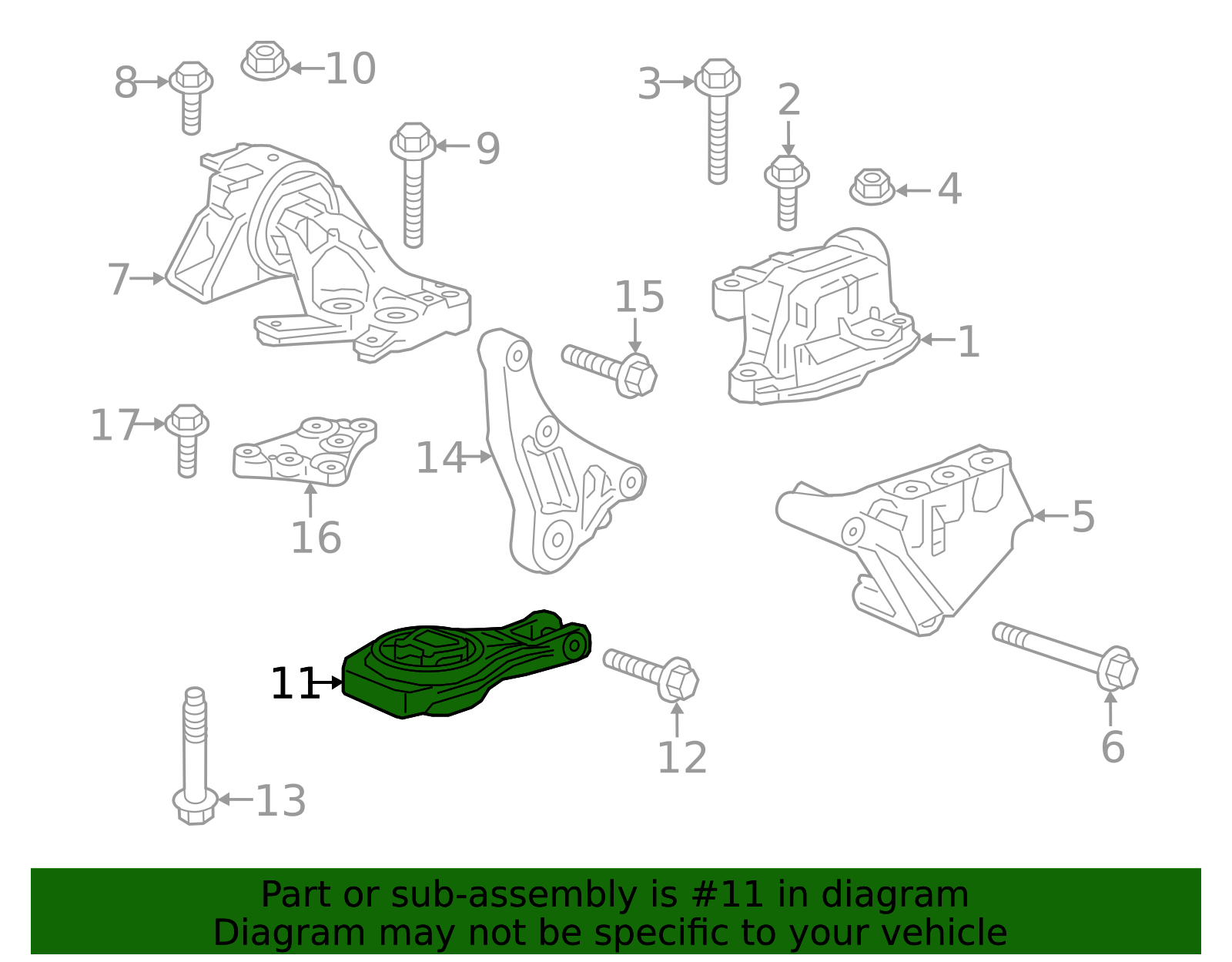 Transmission Mount Strut - GM (95248684)