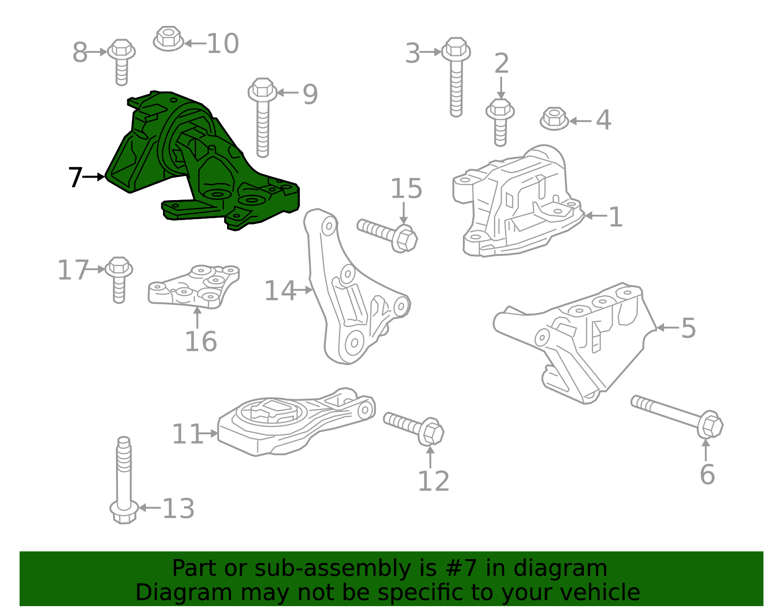 Automatic Transmission Mount - GM (95261659)