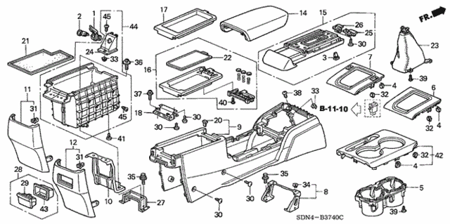 Console for 2006 Honda Accord #1