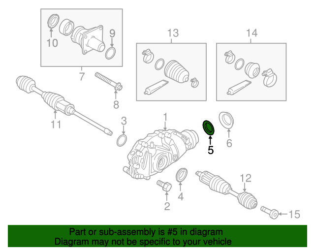 Genuine BMW 33127621206 Pinion Seal FREE Shipping on Most