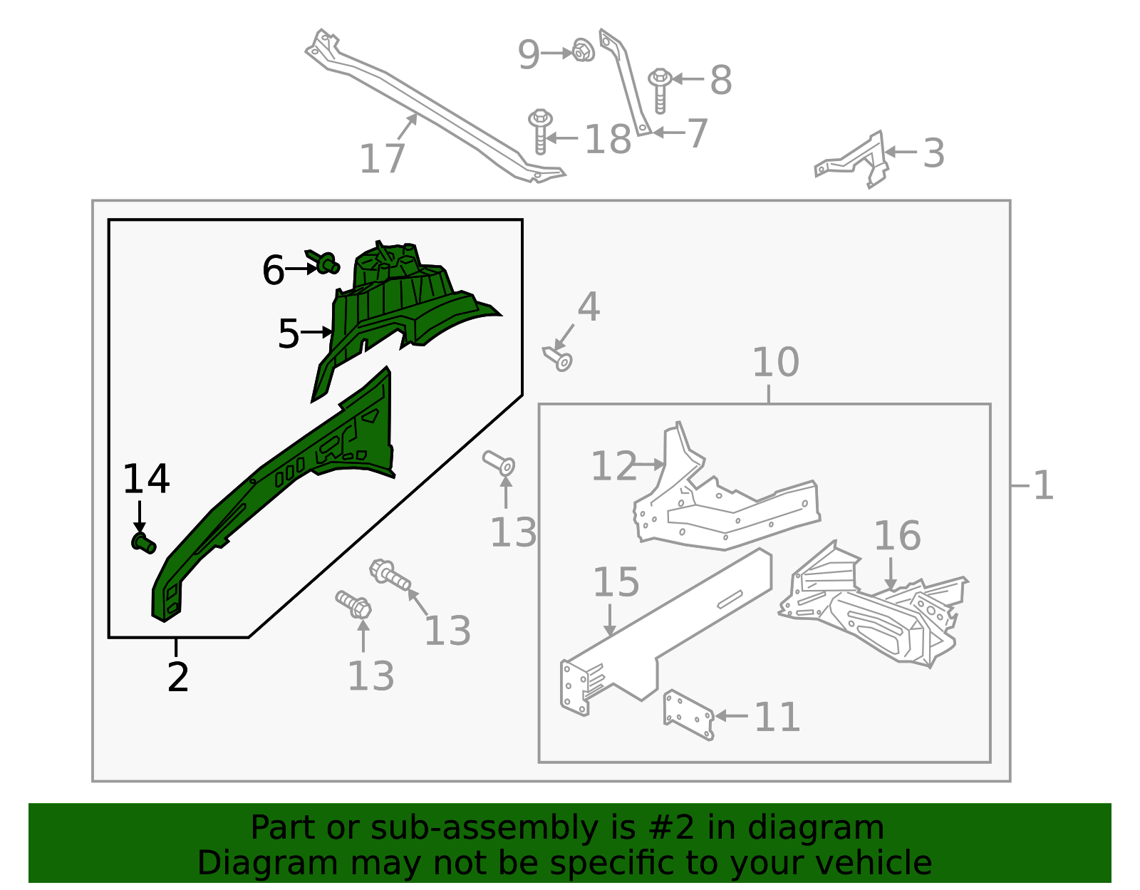 Apron Assembly Front Fender - Ford (L1MZ-16055-GJ)
