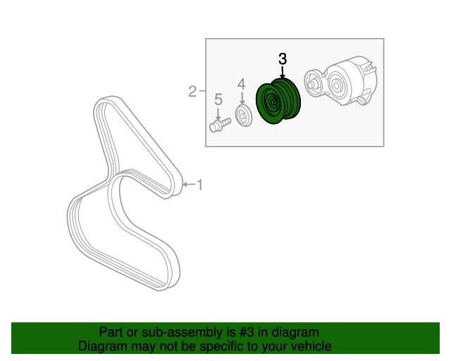 OEM 20002009 Honda S2000 Accessory Drive Belt Idler Pulley 31190PCX