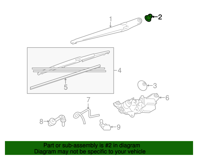 20142020 Toyota Sienna Wiper Arm Nut 90182A0032 Toyota Parts Center