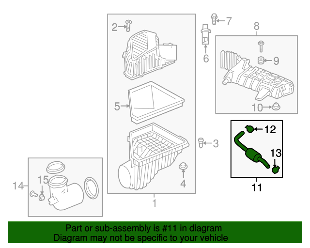 20122020 GM Positive Crankcase Ventilation Tube 12680863