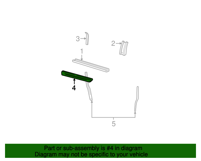 20012003 Ford F150 OEM Body Side Molding YL3Z1625533APTM Ford Parts Center