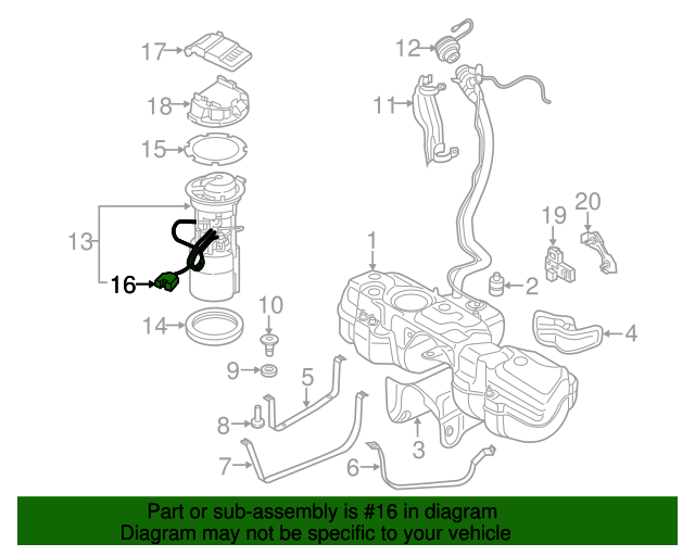 20172023 Audi Fuel Gauge Sending Unit 4M0919671C Audi USA Parts