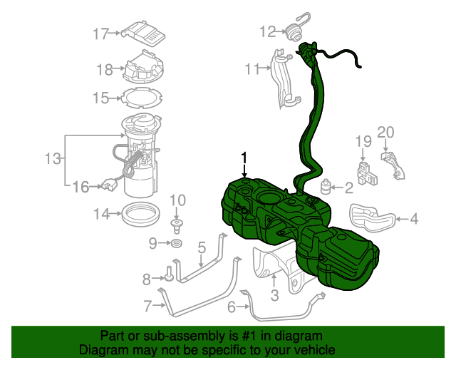 20172019 Audi Q7 Fuel Tank 4M0201060EG Audi USA Parts