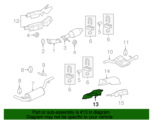 20042011 Ford Focus Heat Shield 7S4Z5411434A OEM Parts Online