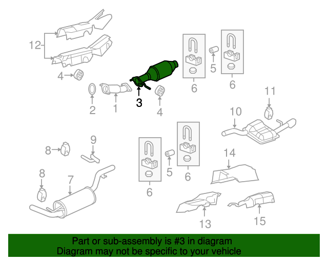 20102011 Ford Focus OEM Catalytic Converter AS4Z5E212C Ford Parts