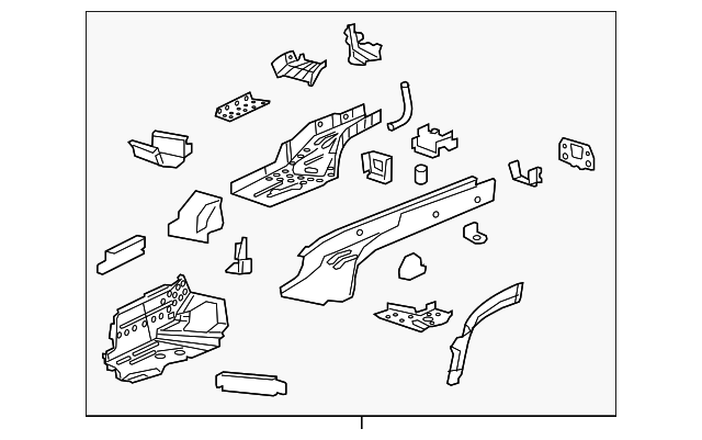 Rear Driver Side Underbody Rail Assembly - GM (95414159)