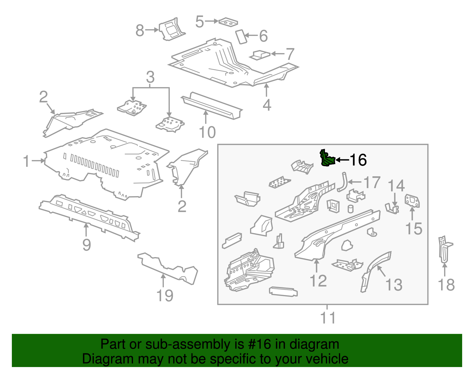 Exhaust Muffler Hanger Reinforcement - GM (95076154)