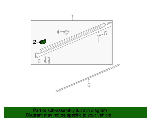 20082012 Chevrolet Malibu Rocker Panel Molding Retainer 11562563