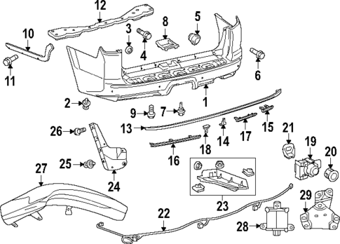 Bumper & Components - Rear for 2010 Toyota 4Runner Toyota Parts Center