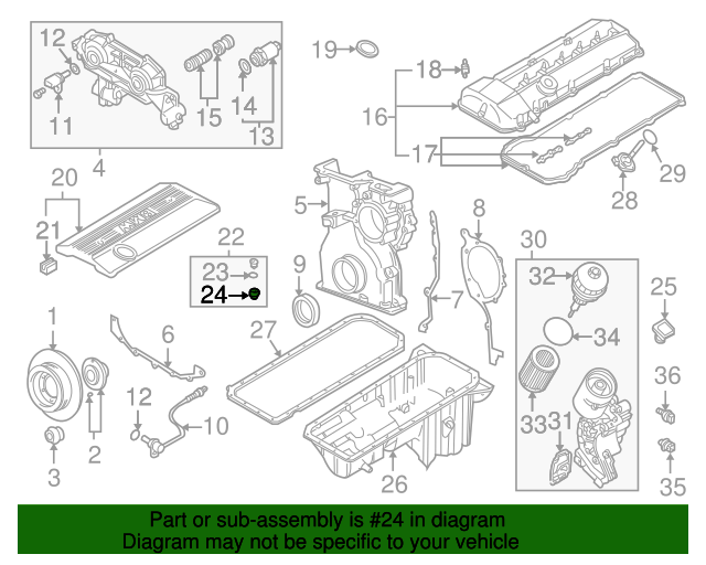 Genuine BMW 11121437395 Engine Valve Cover Grommet FREE