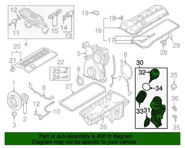 Genuine Oil Filter Housing for 19992006 BMW OEM Part 11421713