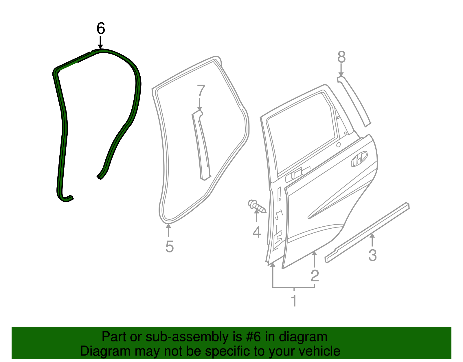 Weatherstrip - GM (96583078)