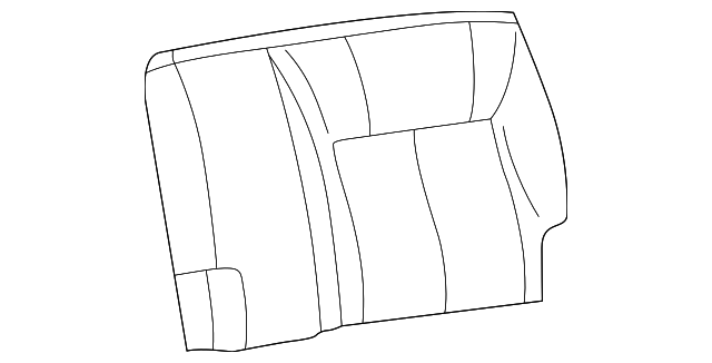 Ebony Rear Driver Side Seat Back Cushion Cover - GM (89043547)