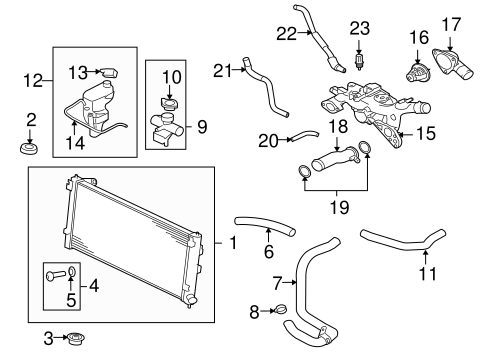 thumbnail image 2 of Direct Replacement Radiator For Mitsubishi Outlander 2022-2023 2.4L 2.5L With Trans Cooler 2 of 5